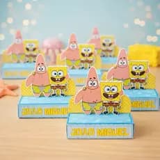 Porta Bis Duplo Bob Esponja Personalizado | Lembrancinha Infantil Criativa | Festa Bob Esponja