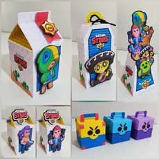 Kit Só Um Bolinho Brawl Stars | Kit Personalizados Pegue e Monte Brawl Stars | Decoração Festa