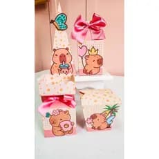 Kit Só Um Bolinho Capivara Rosa Minimalista Com Brinde | Festa Na Escola | Decoração Festa Simples Infantil