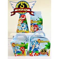 Kit Sonic – Só um Bolinho com Brinde | Pegue e Monte Sonic | Lembrancinha Festa Infantil Casa ou Escola