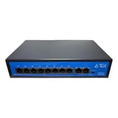 Switch De Rede Poe 8 Portas 10/100mbps + 2 Uplink Gigabit Para CFTV Câmara IP