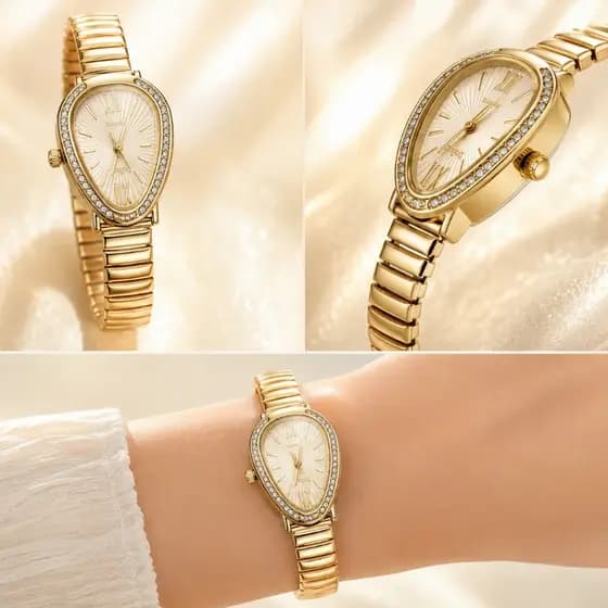 Relógio Feminino resistente a agua com Pulseira Elastica