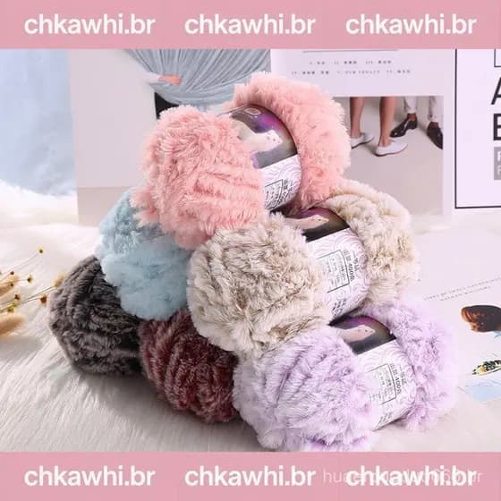 50g/Roll Fios De Pêlo Falso Fio Mohair Cashmere De Lã Para Tricotar À Mão Crochê Bebê Lenço Fofo De Mink