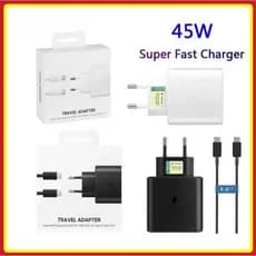 Carregador 45W Turbo Carregar Super Rápido USB C+Cabo Tipo C