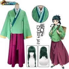 Maomao Cosplay Traje Peruca Anime O Apóticário Diários Vestido Saia Verde Topo Hairpin Kusuriya Sem Hitorigoto Halloween