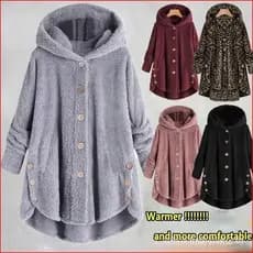 Moda Feminina Solta Com Capuz Lã Pele Casaco Macio Ajuste Casacos De Inverno Topos .