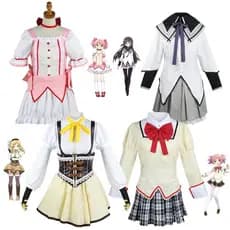 Anime Puella Magi Madoka Magica Kaname Akemi Homura Tomoe Mami Trajes Cosplay Feminino Meninas Uniforme Escolar Vestido