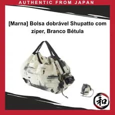 [Marna] Bolsa dobrável Shupatto com zíper, Branco Bétula 【Direto do Japão】