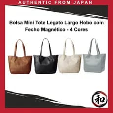 Bolsa Mini Tote Legato Largo Hobo com Fecho Magnético - 4 Cores 【Direto do Japão】
