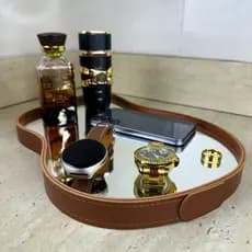 Bandeja Decorativa Espelhada Violão 36x25cm Sala Penteadeira Cozinha Entrada Café Hall Premium