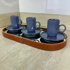 Bandeja Decorativa Capsula Espelhada Orgânico Couro 39x19 cm Sala Quarto Banheiro Entrada Hall Adnet