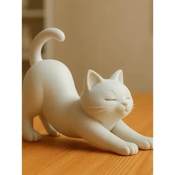 Decoração e suporte de celular gato adorável, decoração fofa, gatinho fofo, estátua de gatos, gato adorável