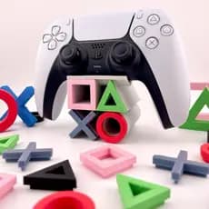 Suporte de controle logo PlayStation, suporte PS5, suporte de controle, suporte decorativo, controle PS5