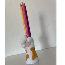 Porta lápis pata de gato, porta lápis fofo, porta caneta fofo, lápis e caneta fofo