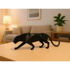 Pantera decorativa, decoração para casa, decoração de pantera, decoração minimalista