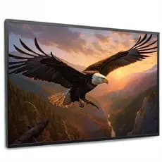 Quadro Decorativo Águia por do Sol Casa Sala Quarto Decoração Hall