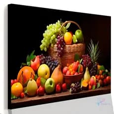 Quadro Decorativo Mesa de Frutas Restaurante Casa Sala Quarto Decoração Hall