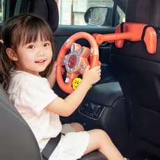 Volante simulador de condução com som e luz multifuncional, simulador de co-piloto de carro, brinquedo educativo para cr