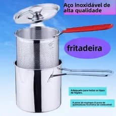 Frigideira de aço inoxidável para uso doméstico, frigideira pequena para fritar ovos, economizadora de óleo, multifuncio