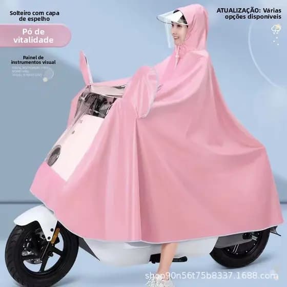 Capa de chuva para scooter elétrico, para uma pessoa, cobre todo o corpo, extra grande e espessa, projetada especificame