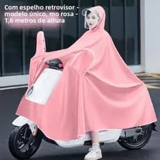 Capa de chuva e poncho para veículos elétricos, para homens e mulheres, modelo longo, proteção total contra chuva forte,