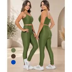 Conjunto Calça Legging Wonder Poliamida Levanta Bubum Modela Corpo