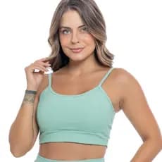 Top Academia Feminina Corrida  Alça Dupla Treino Fitness Poliamida Premium Zero Transparencia