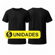 KIT 5 Camisetas Personalizadas no Peito e Costas com Sua Logo Ou Estampa Preferida - Malha PV