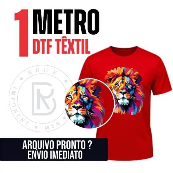 DTF 57 cm x 100 cm (1 m) — Impressão Têxtil Personalizada — Pronto para Aplicação — Envio Imediato