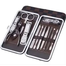 Kit 7 / 8 / 12 / 16 Cortador De Unha Manicure Portatil Estojo Pinca Tesoura