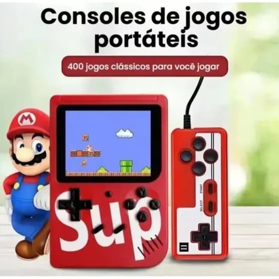 Mini Vídeo Game Nintendo Vídeo Portátil 400 Indicado Jogos Sup Retrô Clássicos Antigos Anos 80