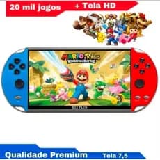 Console Vídeo Game Portátil X12 PLUS Tela Gigante de 7,5 Polegadas 10 Mil Jogos ou X7