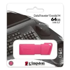 PEN DRIVE 64GB, Kingston Exodia M, USB 3.2 - ROSA