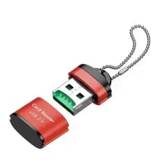 Leitor USB 2.0 de cartão Micro SD  - Vermelho