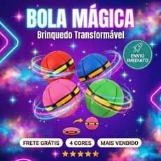 Bola Mágica 2 Em 1 Disco Voador Com Led Brinquedo Infantil Bola Maluca