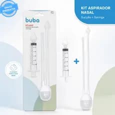 Kit Aspirador Sucção e Seringa Lavador Nasal Coriza Buba