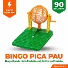 Bingo Grande 48 Cartelas 90 Bolinhas E Gatilho De Precisão