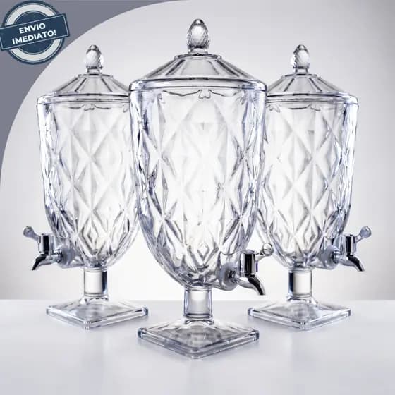 Suqueira 4,5L Com Torneira  Cristal Acrílico Resistente a Riscos - Super Promoção!!