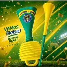 Kit Vuvuzela + Buzina Brasil Copa Do mundo