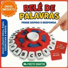 Jogo Stop Trava Letras Com Temporizador Para Familia e Amigos Relé de Palavras 24cm