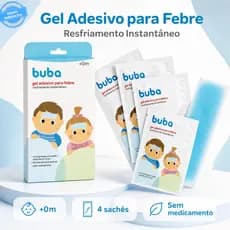 Kit 4 Compressa Em Gel Buba Para Aliviar Febre Compressa Refrescante - Buba