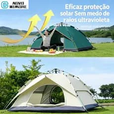 [HWC] Barraca de Acampamento Automática 4-5 Pessoas - Impermeável, Ideal para Camping e Aventura
