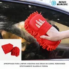 [HWC] Kit 6 Luva de Microfibra para Lavagem de Carro, Luvas de Limpeza Chenille Ultra Macia