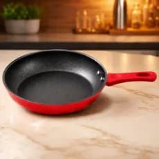 Frigideira 20cm Revestimento Nanocerâmico Antiaderente Não Gruda Vermelha ou Azul para Todos os Fogões