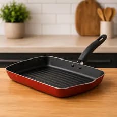 Frigideira Bifeteira Grill Techflon Nacional Antiaderente Grelhar Carnes