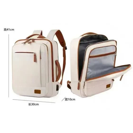 Mochila Unissex Expansível Impermeável Grande Capacidade Multifuncional Com Alças Ajustáveis Carregamento USB