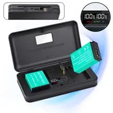 Carregador De Câmera Lp-e17 1800mAh 7.2V 2 Bateria Compatível Com Canon Sl2 Sl3 T6i T7i M5 R8 R100