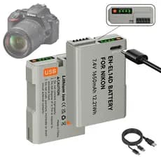 Carregamento De Usb En-el14 7.4V 1650mAh 2 Bateria Decodificação Para Nikon D3100 D3200 D3400 P7000 D5300 D5500 D5600