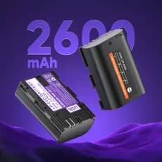 Carregador Usb De Recarregável Lp-e6 7.4V 2600mAh 2 Baterias Para Canon 5D 6D 60D 70D 80D 90D R6 R7