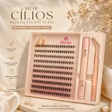 Kit 200 Extensão De Cílios 30D 0.07Mix Alongamento DIY Com Cola E Pinça